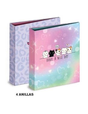Carpeta 4 anillas folio Senfort Catts