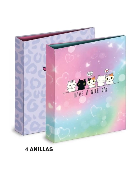 Carpeta 4 anillas folio Senfort Catts
