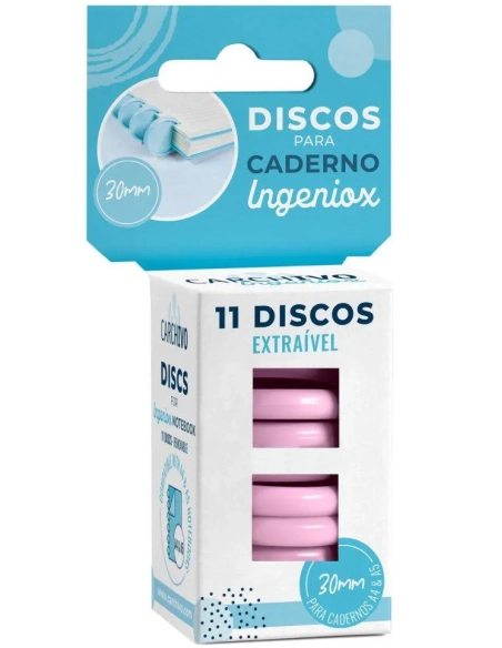 Discos cuaderno ingeniox 11 unidades rosa