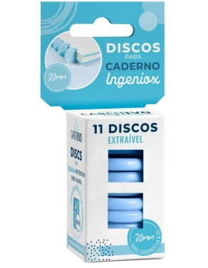 Discos cuaderno ingeniox 11 unidades azul