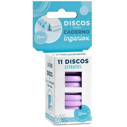 Discos cuaderno ingeniox 11 unidades malva