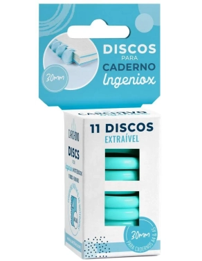 Discos cuaderno ingeniox 11 unidades verde menta