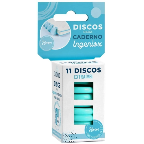 Discos cuaderno ingeniox 11 unidades verde menta