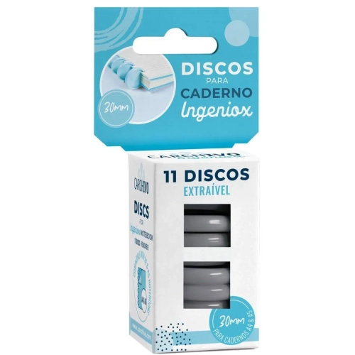 Discos cuaderno ingeniox 11 unidades gris