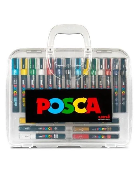 Posca maleta 20 rotuladores puntas y colores surtidos