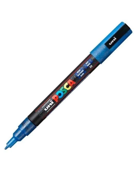 Posca PC-3ML rotulador purpurina azul