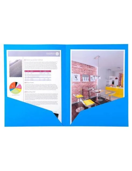 Subcarpeta Doble Bolsillo A4 azul