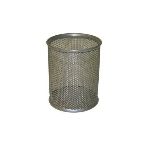 Cubilete portalapices metalico de rejilla cromado