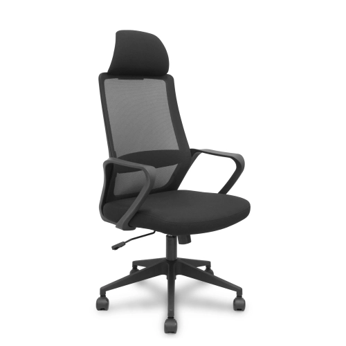 Silla oficina con brazos y ruedas Pro534 negra