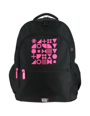 Mochila escolar Roomy Bits Bobs fucsia fluor