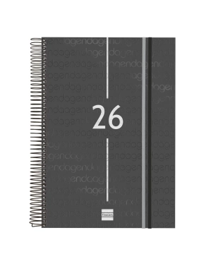 Agenda Finocam Year negra 117x181 dia pagina