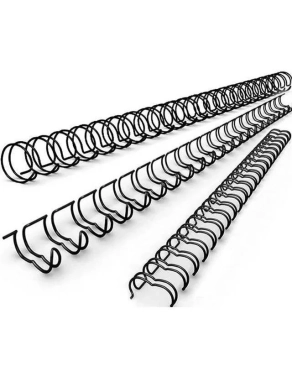 Espiral metalica wire Nº10 paso 2:1 negra