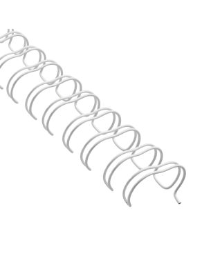 Espiral metalica wire Nº18 paso 2:1 blanca