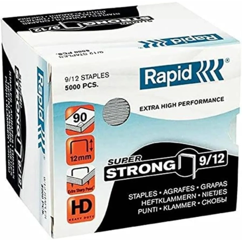Grapas Rapid Super Strong 9/12 caja 5000 unds galvanizadas