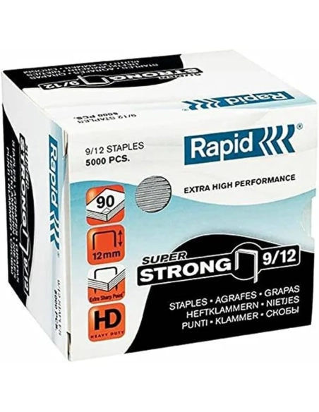 Grapas Rapid Super Strong 9/12 caja 5000 unds galvanizadas