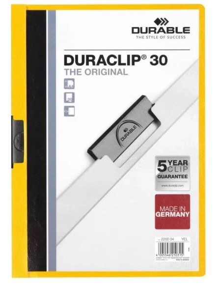 Dossier A4 Durable Duraclip 30 hojas amarillo