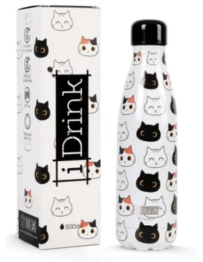 Botella termica decorada Cats 500ml iDrink
