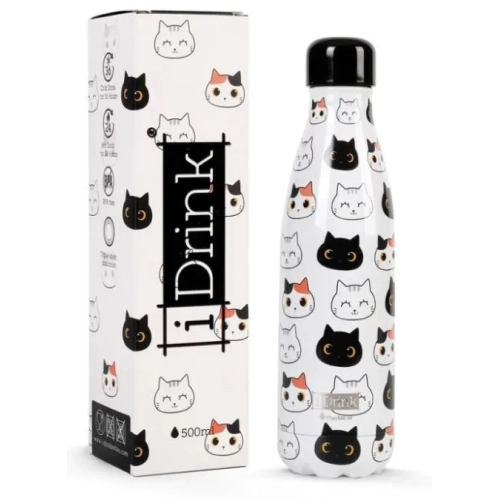 Botella termica decorada Cats 500ml iDrink