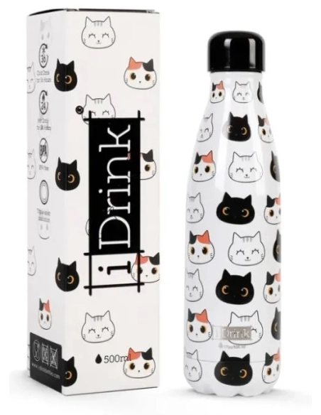 Botella termica decorada Cats 500ml iDrink