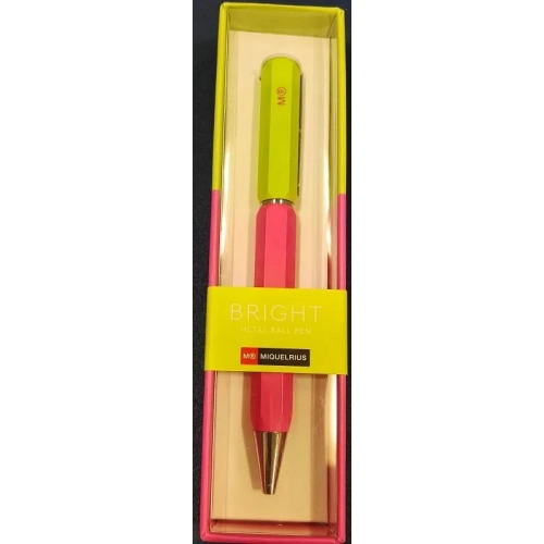 Boligrafo metalico MiquelRius amarillo rosa
