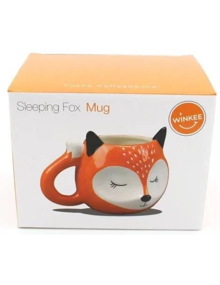 Taza cara zorro durmiendo