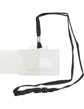 Portanombre  identificador PVC rigido con cordon para cuello