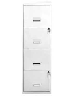 Archivador metalico 4 cajones carpetas colgantes blanco