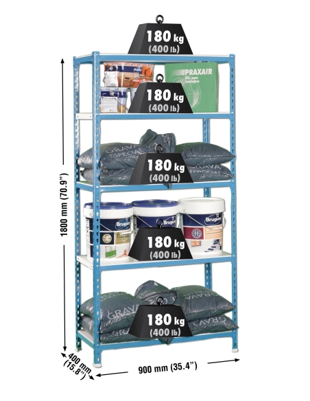 Estanteria metalica simonclick 200x100x40