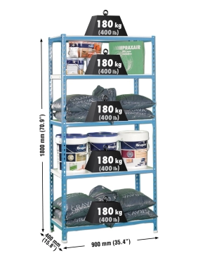 Estanteria metalica sin tornillos simonclick  250x100x40