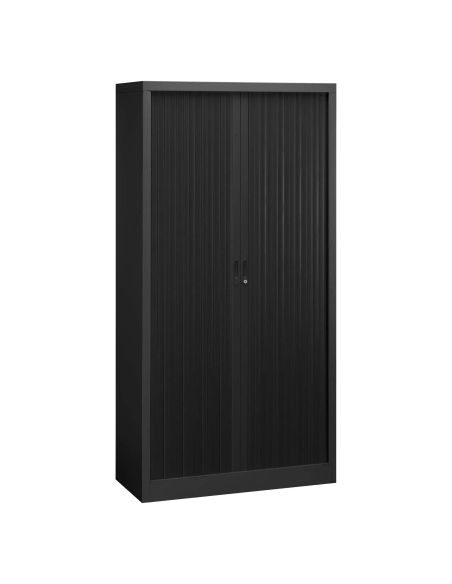 Armario metálico cierre persiana 198x100 desmontable negro
