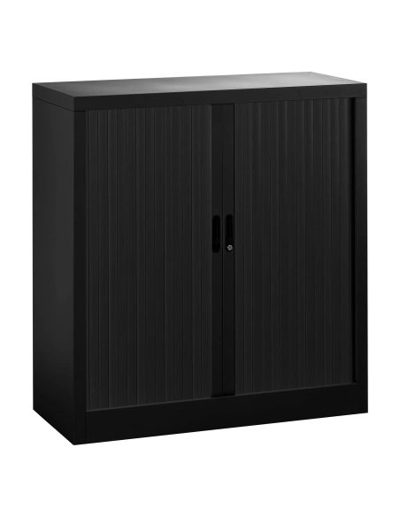 Armario metálico cierre persiana 107x100 desmontable negro