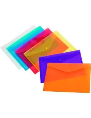 Sobre folio plastico cierre con broche