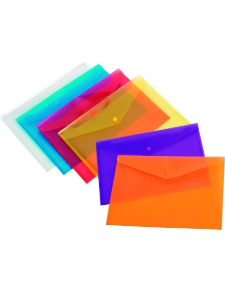 Sobre folio plastico cierre con broche