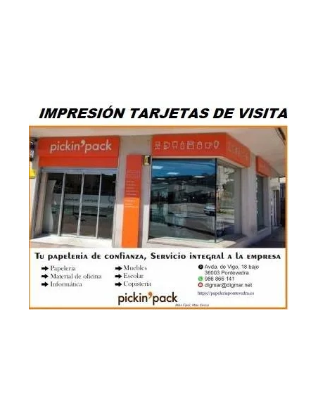 Tarjetas de visita en cartulina de 240 gramos
