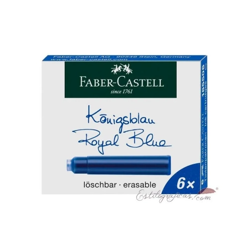 Cartuchos tinta pluma Faber Castell caja 6 unidades