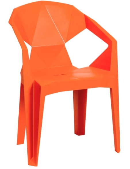Silla plastica naranja