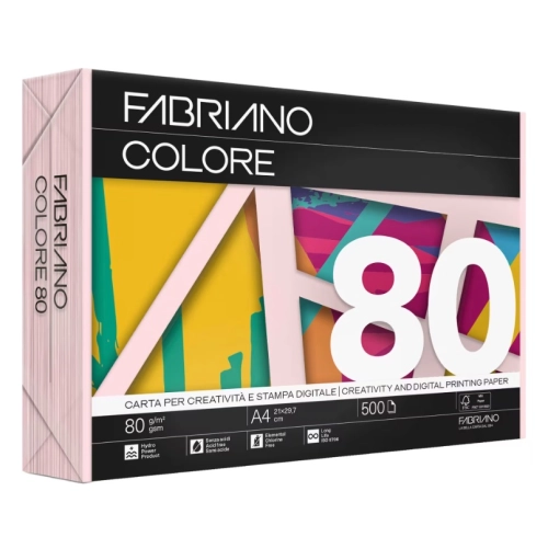 Papel  80 gramos fabriano rosa pastel