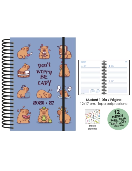Agenda escolar capybara senfort