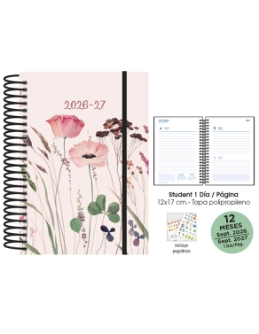 Agenda escolar amapola senfort