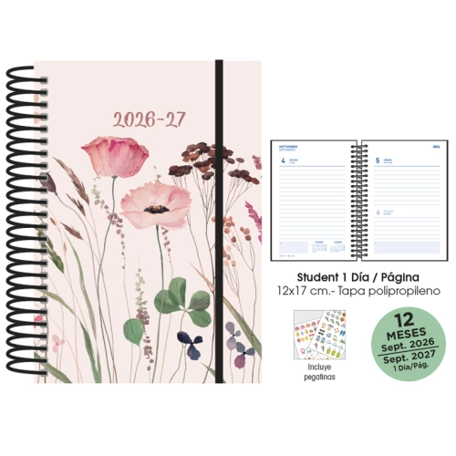 Agenda escolar amapola senfort