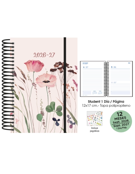 Agenda escolar amapola senfort
