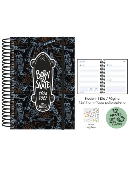 Agenda escolar Born to skate