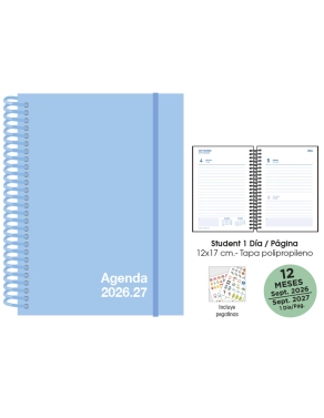 Agenda escolar día por página 1/8 students Senfort