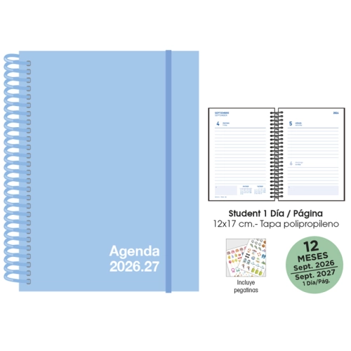 Agenda escolar día por página 1/8 students Senfort