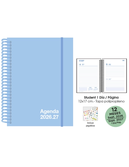 Agenda escolar día por página 1/8 students Senfort