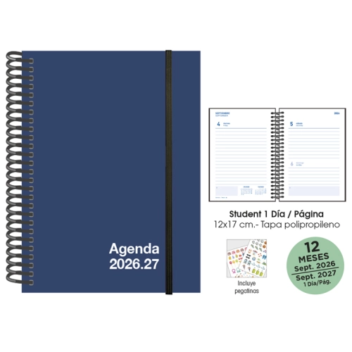 Agenda escolar día por página 1/8 students Senfort