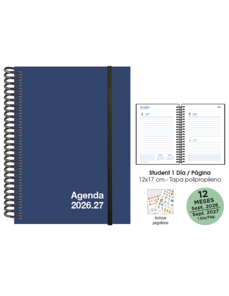 Agenda escolar día por página 1/8 students Senfort