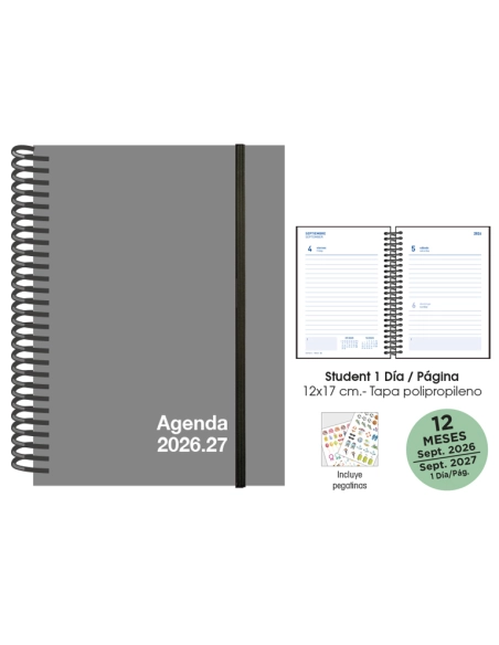 Agenda escolar día por página 1/8 students Senfort