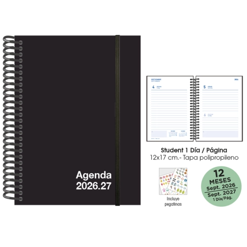 Agenda escolar día por página 1/8 students Senfort