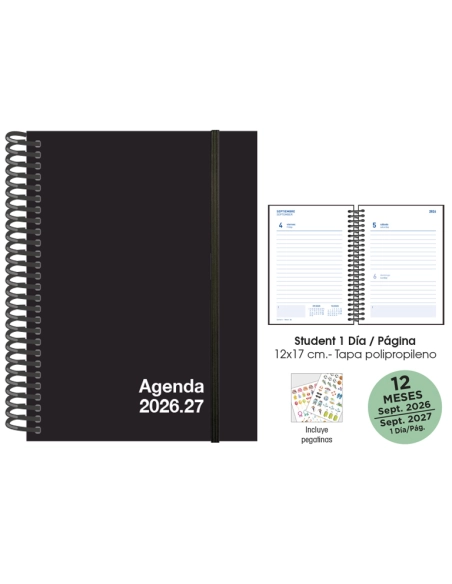 Agenda escolar día por página 1/8 students Senfort